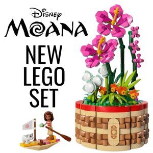 NEW Lego Disney Moana Flowerpot Orchid Flower Home Decor Building Set with Doll